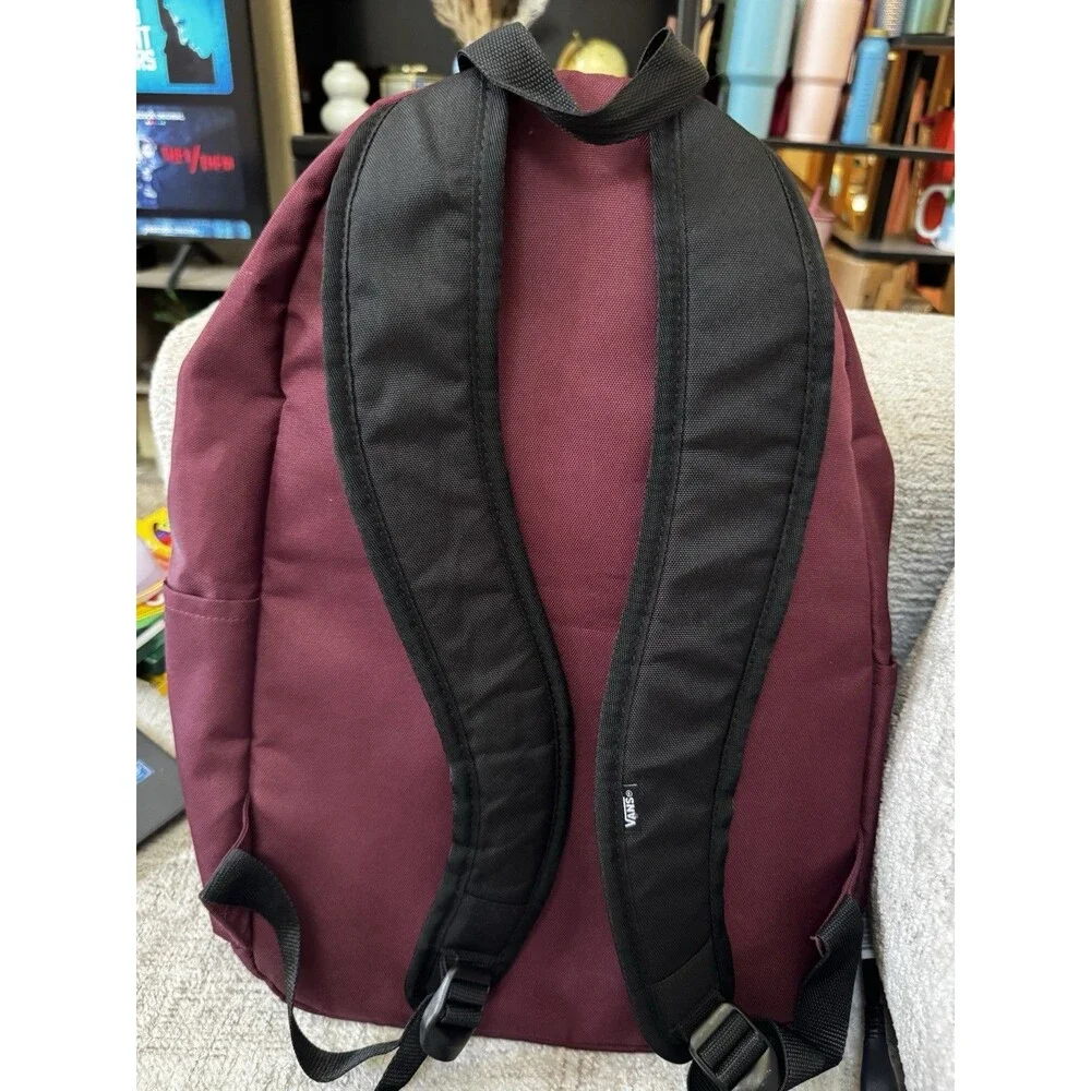 Vans Alumni Pack 2-B Backpack Burgundy Port Royale Laptop School Bag EUC